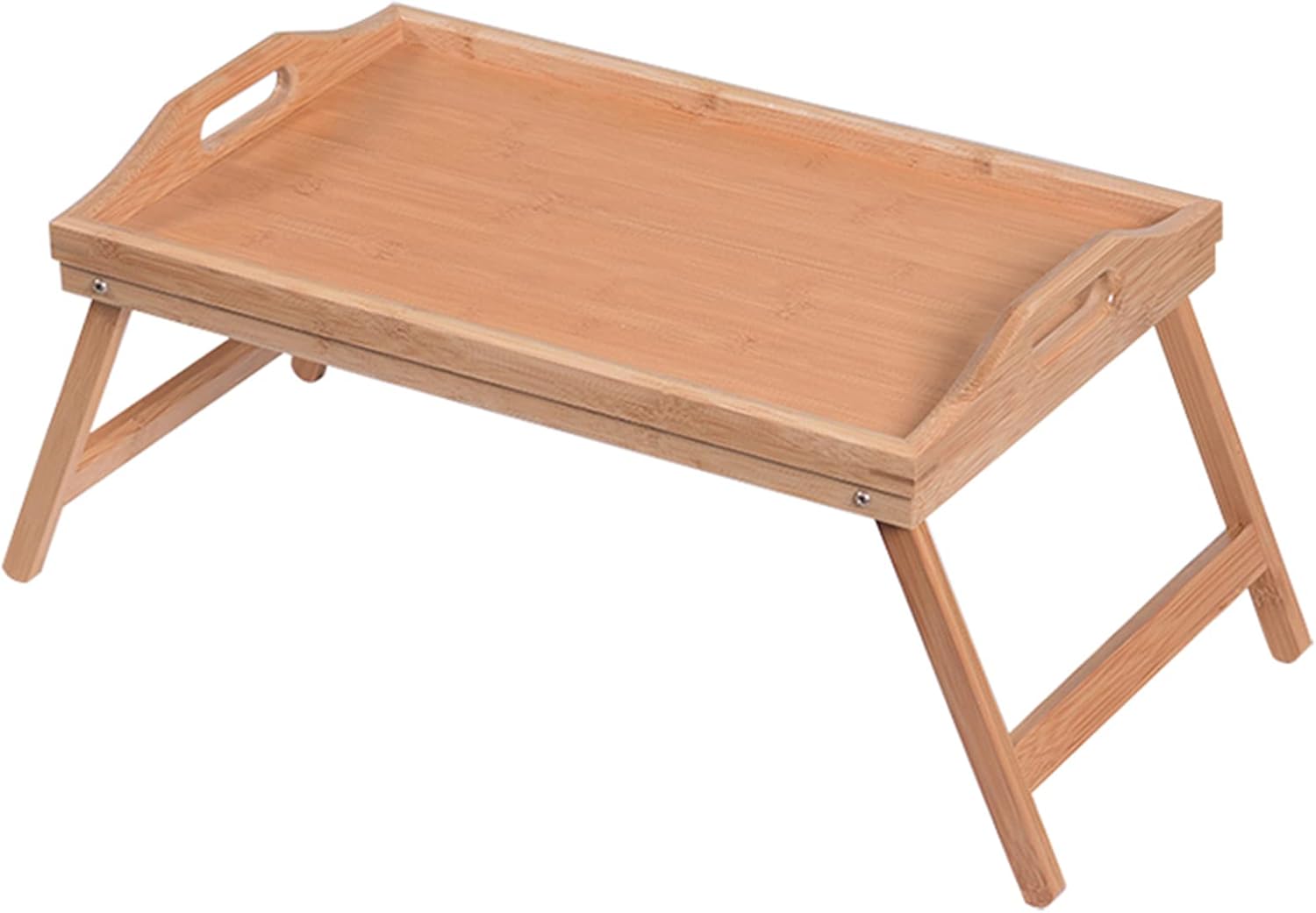 Bed Tray Table,Folding Breakfast Tray,Portable Lap Desk,Foldable Laptop Stand Lap Tablet Desk Reading Desk for Home Office,19.7x11.8x9.8in Efficency (Wood)