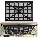 70*50cm 車 天井ネット 2層タイプ ファスナー付き ルーフネット車 収納便利 荷物落下防止 バックル固定 調整可能 耐荷重の改善 荷物落下防止 車天井収納
