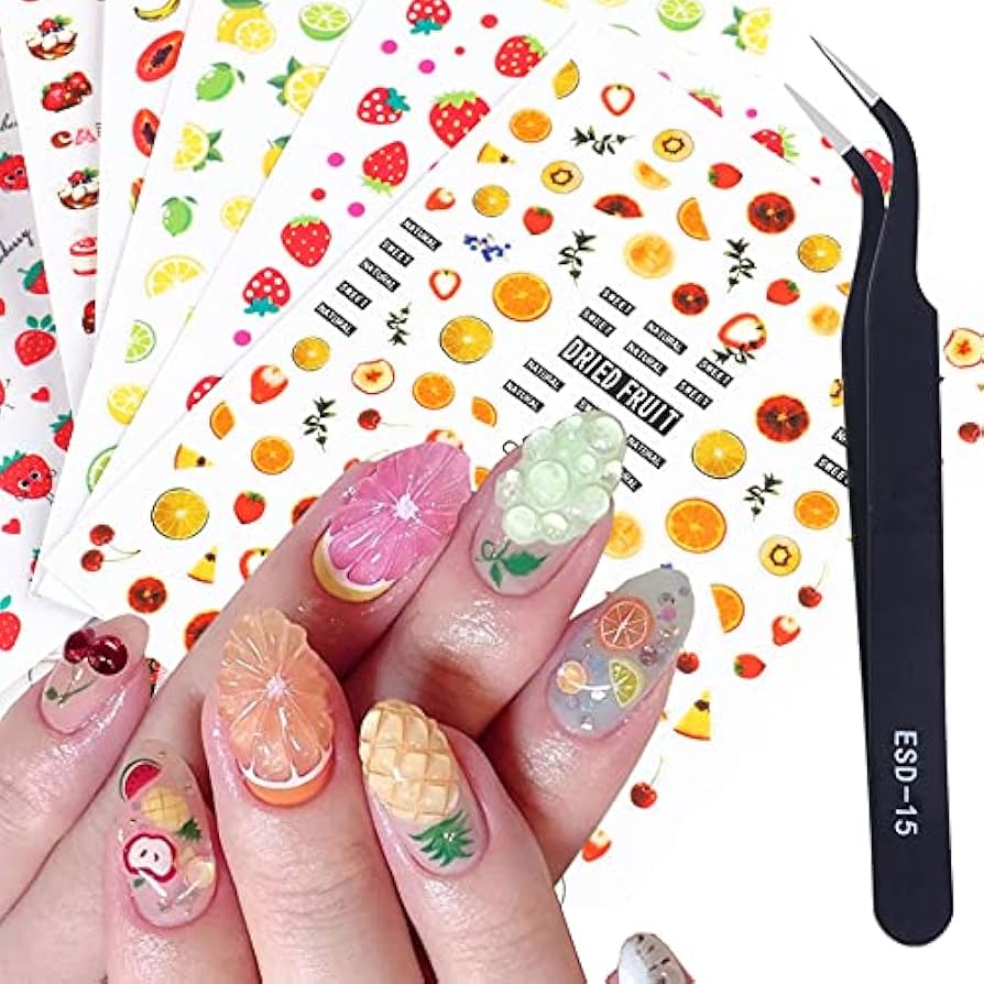 Amazon.co.jp: 18pcs /セット3Dフルーツネイルアートステッカー
