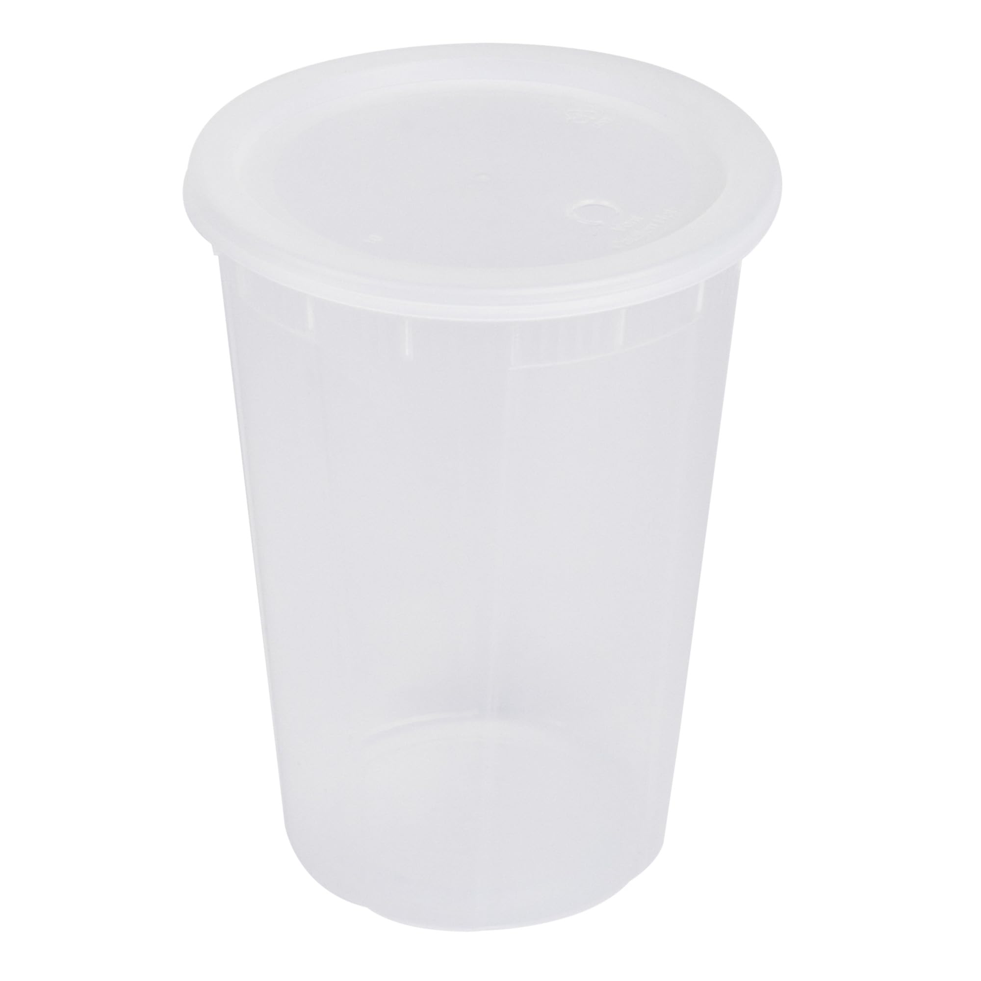 Restaurantware - Asporto - Contenedores de sopa desechables de 48 onzas, 100 recipientes de delicatessen con tapas, aptos para microondas, recipientes de plástico transparente de alta calidad,