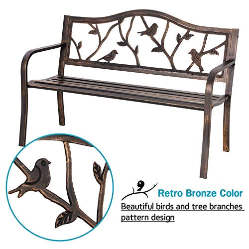 Mfstudio 50 Inch Outdoor Garden Bench thumb #2