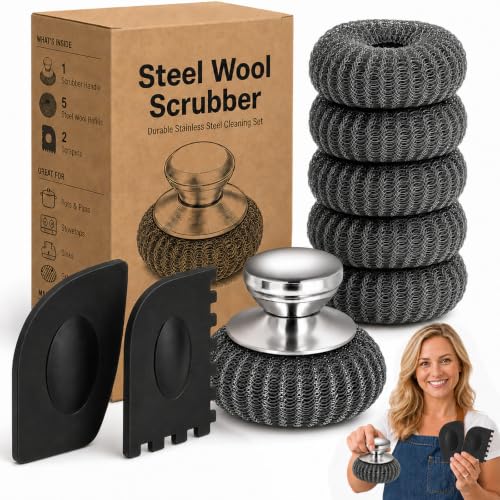 Onewly Steel Wool Scrubber Kit