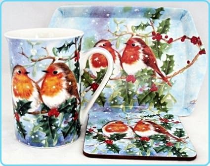 Neige Mug Motif Rouge Gorge Et Set Plateau Sweet Rouge Gorges Scene Coffret Cadeau Coffret Cadeau Livraison Gratuite Au Royaume Uni Amazon Fr Cuisine Et Maison