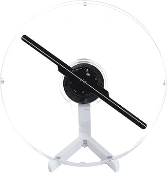 34CM 3D Hologram Fan with Cover,Remote,Bluetooth | HD LED Advertising Display, Remote and Bluetooth and WiFi, 1500+ Video Library, For Business, Bar, Halloween