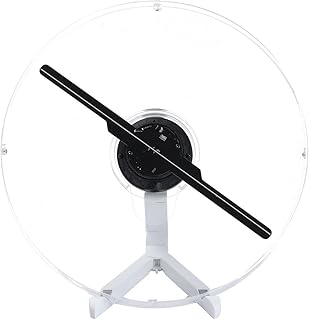 3DHologramFan with Cover, 3DHologramfan Projector HD LED Advertising Display with Remote and Bluetooth and WiFi,1500+ Video Library and for Business,Bar,Halloween (34CM 3DHologramFan with Cover)