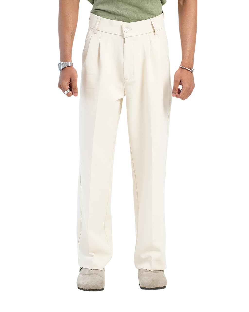 Cream Korean Men Pant | Suitable for Casual Outings Office Home Party and Function Wearing-picture-45