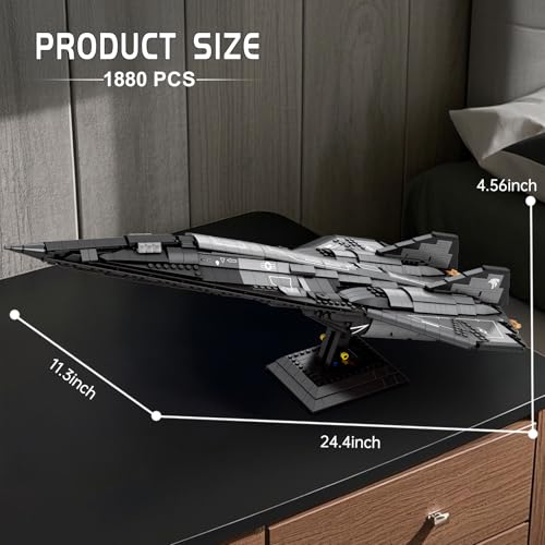 Set di costruzione per adulti del caccia da ricognizione SR-72, Giocattoli di aerei militari 33039, Kit di modellismo aereo, Collezione Aviazione, Regali per ragazzi e ragazze dai 14 anni - Lego - Immagine 4