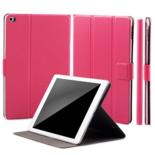 iCues Apple iPad Mini 4 Manzano Bolsa | 360 la función del Soporte del Pavo Real del Rosa | Soporte Prima Extra Ligero de Cuero Muy Fino - Libro bisagras Caja Protect Funda Carcasa Bolsa Cover Case
