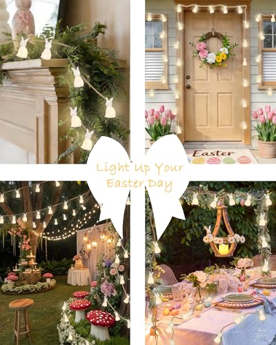 50% Off YIQU 10FT Easter Bunny String Lights with Remote