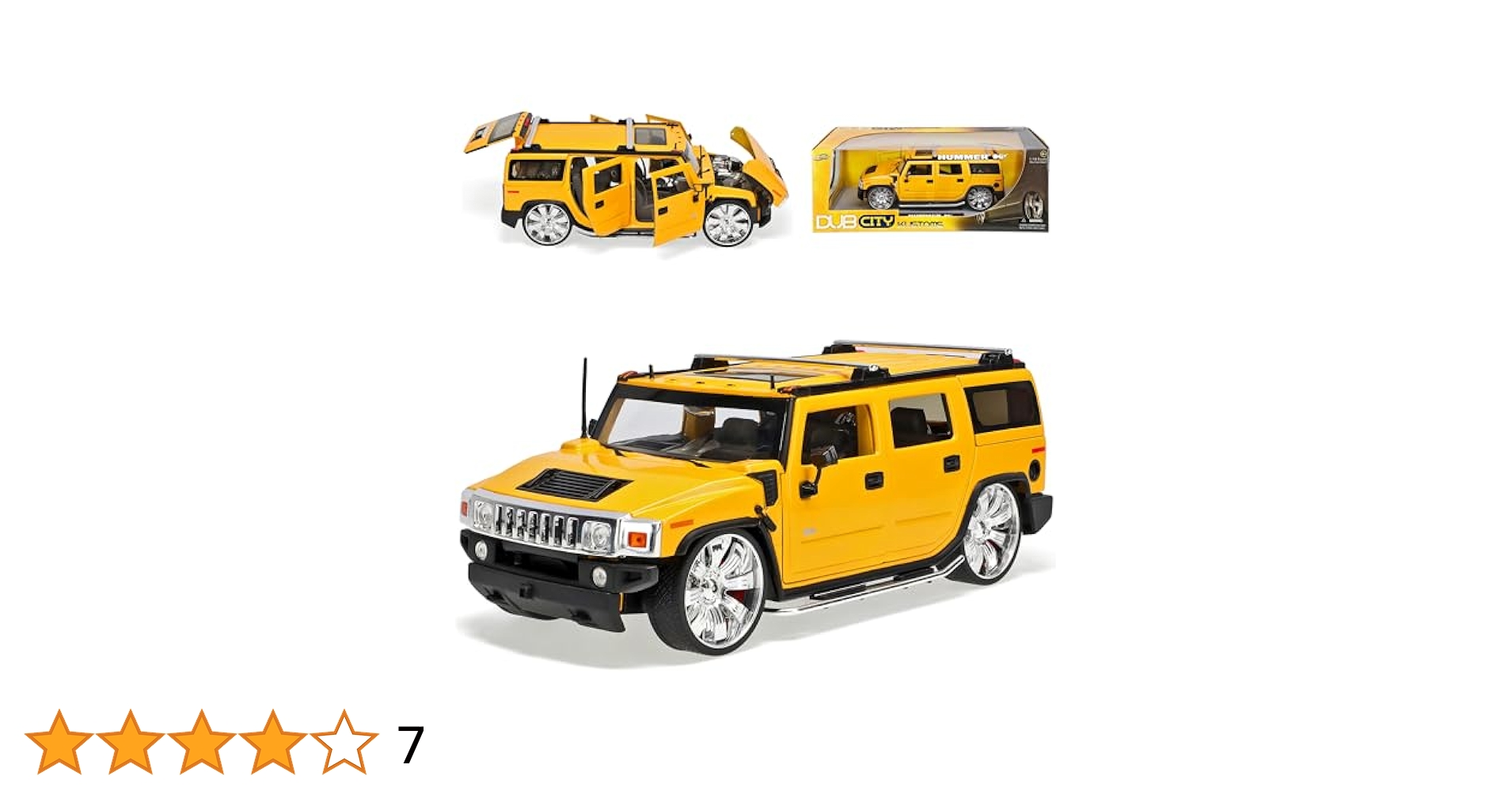 JADA HUMMER イエロー 1/18 ミニカー ルーフラック付き JADA HUMMER イエロー 1/18 ミニカー ルーフラック付き - メルカリ
