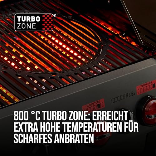 Enders Gasgrill Hyde 6 SIKR Turbo, 6-Brenner aus Edelstahl für kraftvolles direktes und indirektes Grillen, 800 °C TURBO ZONE, SWITCH GRID, Infarot-Backburner und Seitenkocher #8044 - 0