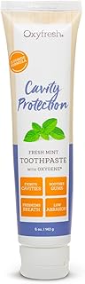 Oxyfresh Cavity Protection – Fresh Mint Fluoride Toothpaste – Low Abrasion Anticavity Toothpaste for Sensitive Teeth – Remineralizing Enamel Repair Helps Prevent Tartar & Cavities - 5 oz