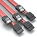 Produktbild JAMEGA  0,5m SATA-3 Kabel | S-ATA 6 Gb/s High Speed SSD HDD Datenkabel | 3er Set Farbe: Rot