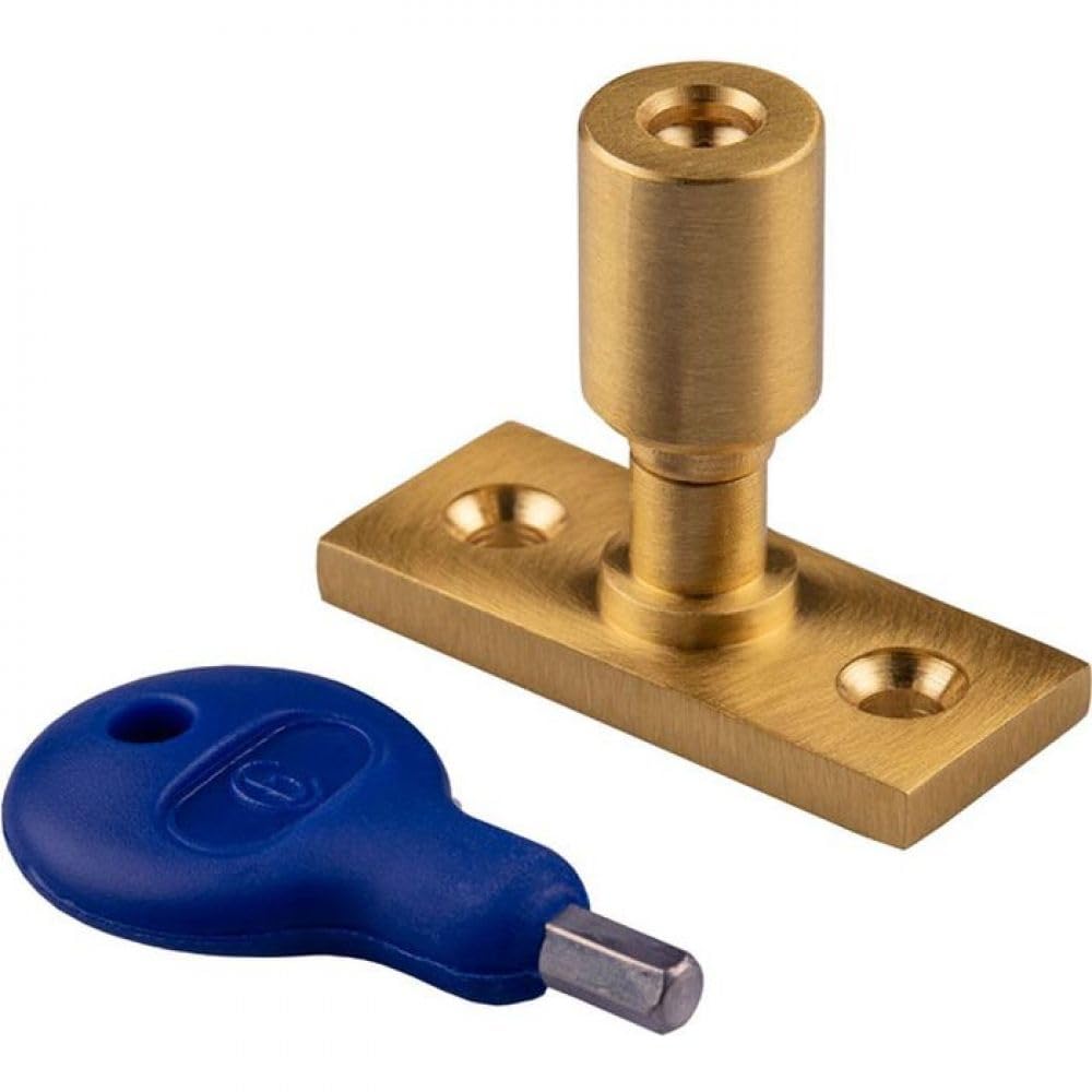 Carlisle Brass Locking Casement Stay Pin with Key (Satin Brass)