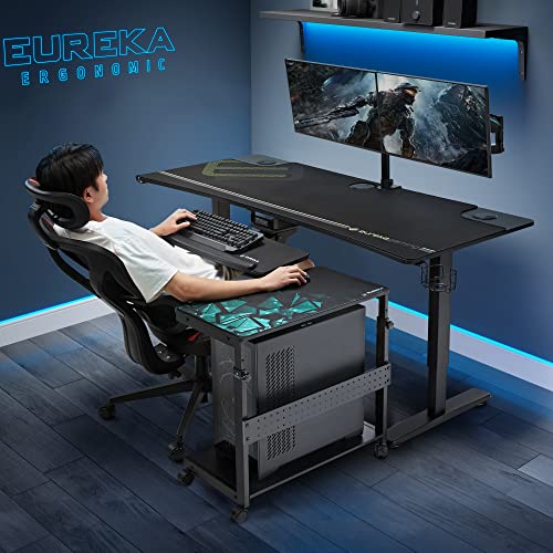 image for EUREKA ERGONOMIC PC Stand Computer Cart, Height Adjustable Tower Stand