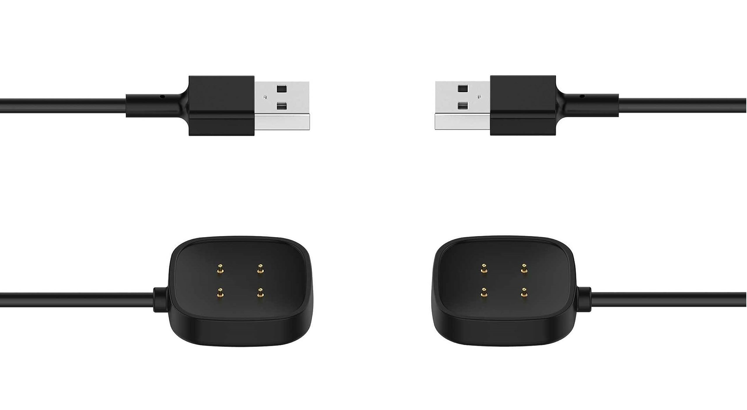 Caricatore Fitbit Sense Versa 2 Caricatori Wireless Per Fitbit Sense 1/2 E Versa 3/4 - Dock USB Ricarica Rapida, Cavo 1 Metro Dock Ricarica Sense Versa - Foto 4