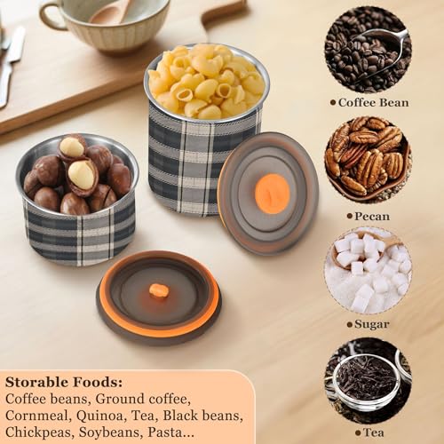 Envase hermético para café de acero inoxidable 17 oz miniatura 6