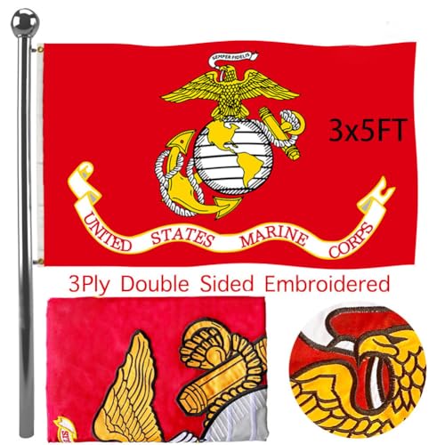 Jayus Embroidered US Marine Corps Military Flags...