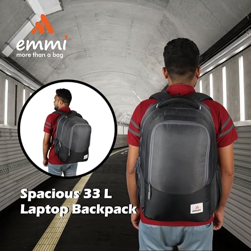 Image of Emmi Aspire Casual Backpack 33 L | Weekend Travel Bag For Men and Women | Carry On Bag For College and School Students | Water Repellent | 18 Months Warranty