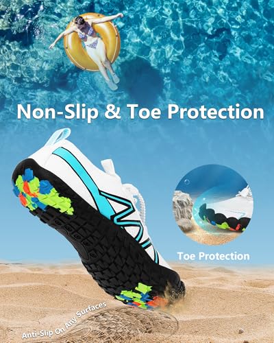 Image of Water Shoes for Women Men Quick-Dry Barefoot Shoes Breathable Aqua Socks for Swim Beach River Pool Lake Hiking Surfing Kayaking