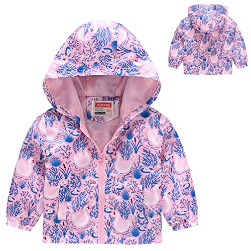 Baby Unisex Girl Boy 𝗪indbreaker Jacket Cartoon Print Hooded Zip Up Lightweight Coat Windproof Outwear Coats2