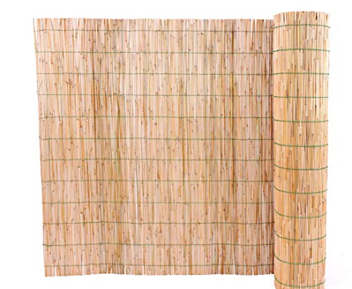 Schilfmatte geschält 90x600cm Deluxe von Bambus-Discount - Sichtschutzzäune Sichtschutzwand Gartensichtschutz
