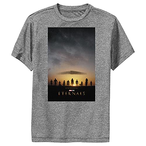 T-shirt Marvel Eternals garçon performance charcoal heather en taille S pour fan