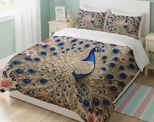 Image of Premium 7D Printed King Size Bedsheet Set with Pillow Covers Soft Cotton Blend Double Bedsheet for Home (Pillow Covers :18x28 inches Bedsheet :90x100 Multicolour)