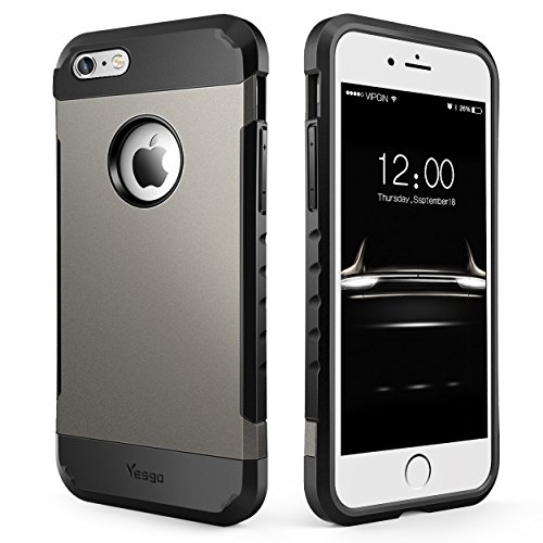 iPhone 6 Case iPhone 6s Case Slim Dual Layer Anti-Scratch Shockproof Drop Protection Case for iPhone 6 6s Gunmetal