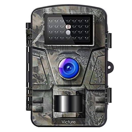 Victure Trail Game Camera 16MP with Night Vision Motion Activated 1080P Hunting Cameras with Low Glow and Upgraded Waterproof IP66 for Outdoor Wildlife Watching