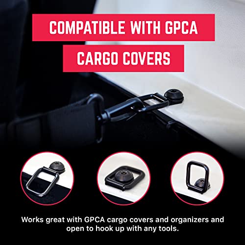 Image of GPCA Tie Down D Ring Set for Ford Bronco Accessories | Easy-to-Install Truck Tie Downs, Compatible w / Cargo Cover Mounts, Heavy-Duty for Pickups, Trailer, Camper, Boats (8PC)