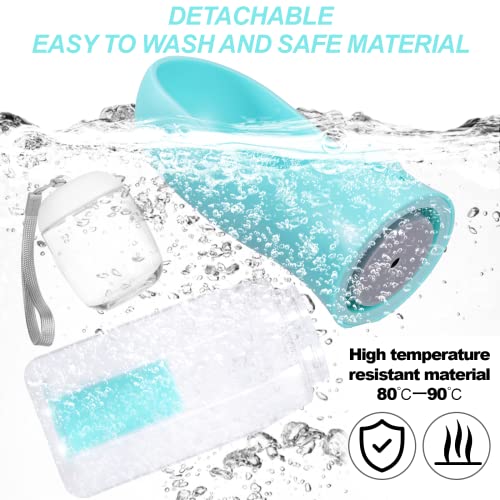 Gkqlczyy 3-In-1 Portable Multifunctional Dog Water Bottle Dispenser For Walking&Hiking And Crate With Food Container, Replaceable Waste Bags, Leak Proof,Dishwasher Safe,Bpa-Free (20Oz-Blue) #TOP4