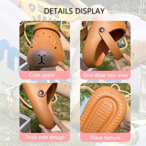 Capybara Summer Slippers for Women Men, Summer Breathable Animal Fun Slippers, Soft Non-Slip Sandals, Suitable for Indoor Leisure and Quick Travel2