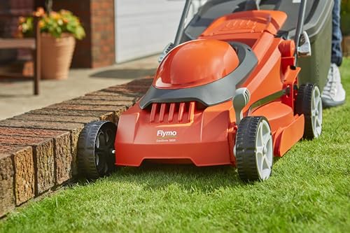Electric Lawn Mower, Orange and Grey, 38cm Cutting Width - Image 4