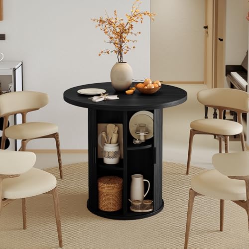 Nalupatio 31.5 Inch Round Dining Table for 2, Versatile Two-Person