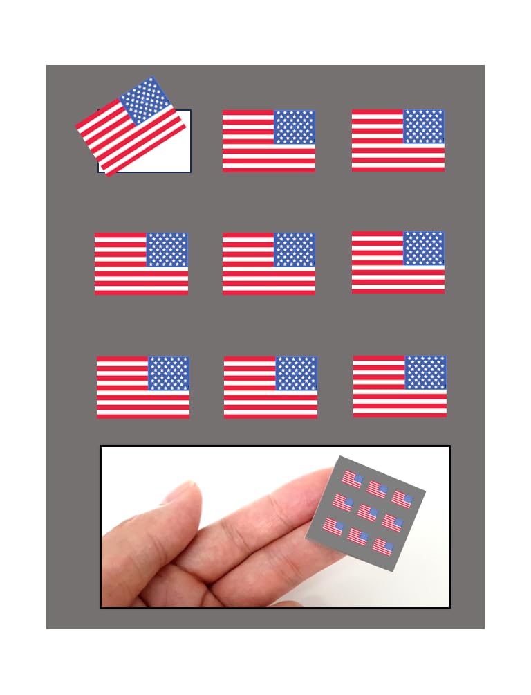 us Flag Sticker Minifigure Diorama 4 mm (0.15inch)