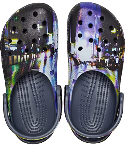Image of Crocs Boys' Classic Graphic Monster Print Clogs