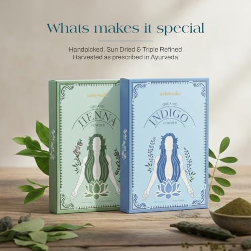 Polvo Orgánico para Color de Cabello Henna e Índigo Combo 100% Natural miniatura 3
