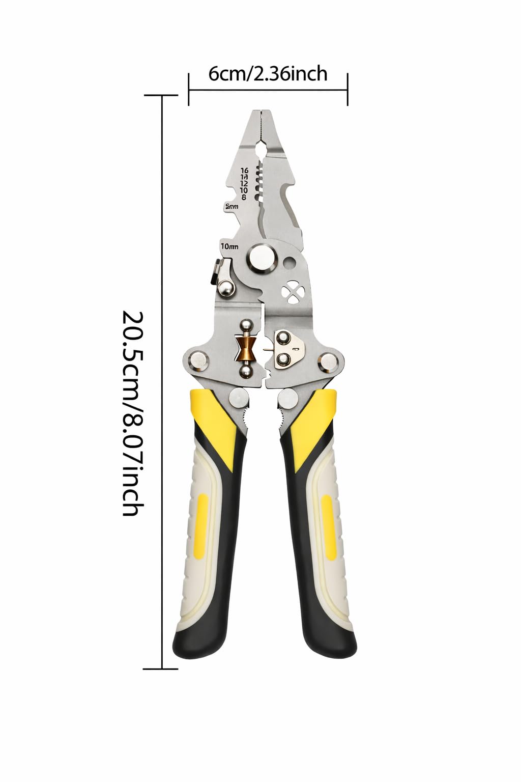 Gopendra 9-in-1 Multifunctional Stainless Steel Wire Plier Cutting Multi-Purpose Electrical Stripping Tool Wire Stripper & Crimping Tool for Electrician (Multi color, wire striper pattern-A)