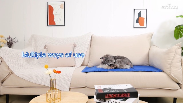 Dog Cooling Mat Pecute XL 120x75cm Water Ripples, Durable Pet Cool