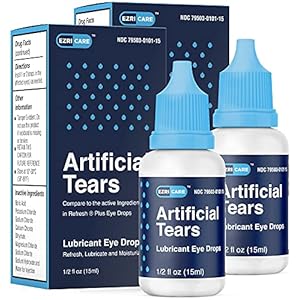 2 PK Artificial Tears Eye Drops for Dry Eyes – Extra Strong Moisturizing Lubricating Eye Drops – Potent Concentration…