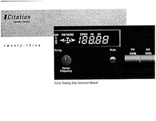 Harman Kardon Citation Receiver Amplifier Tuner Owners Manual [Plastic Comb]