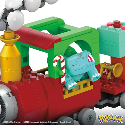 MEGA Pokémon Building Toys Set Holiday Train with 373 Pieces, 4 Articulated and Poseable Characters and Surprises, for Kids image 5