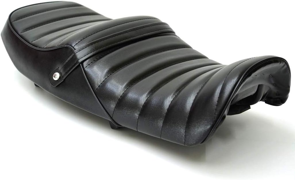 メール便対応！ XJR400 前期 黒X赤 ボタン付き タックロール シート