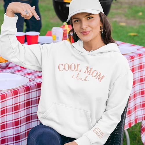 GODMERCH Custom Thread Color Embroidered Sweatshirt Design Your Own, Personalized Add Your Own Custom Text Sweatshirt3