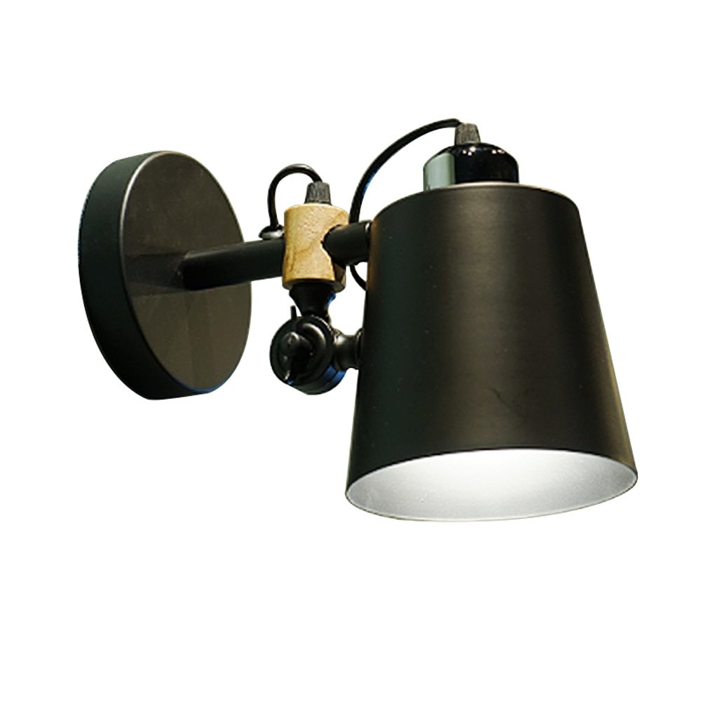 Lampe de chevet de chambre à coucher murale rétro vintage avec spotlight réglable