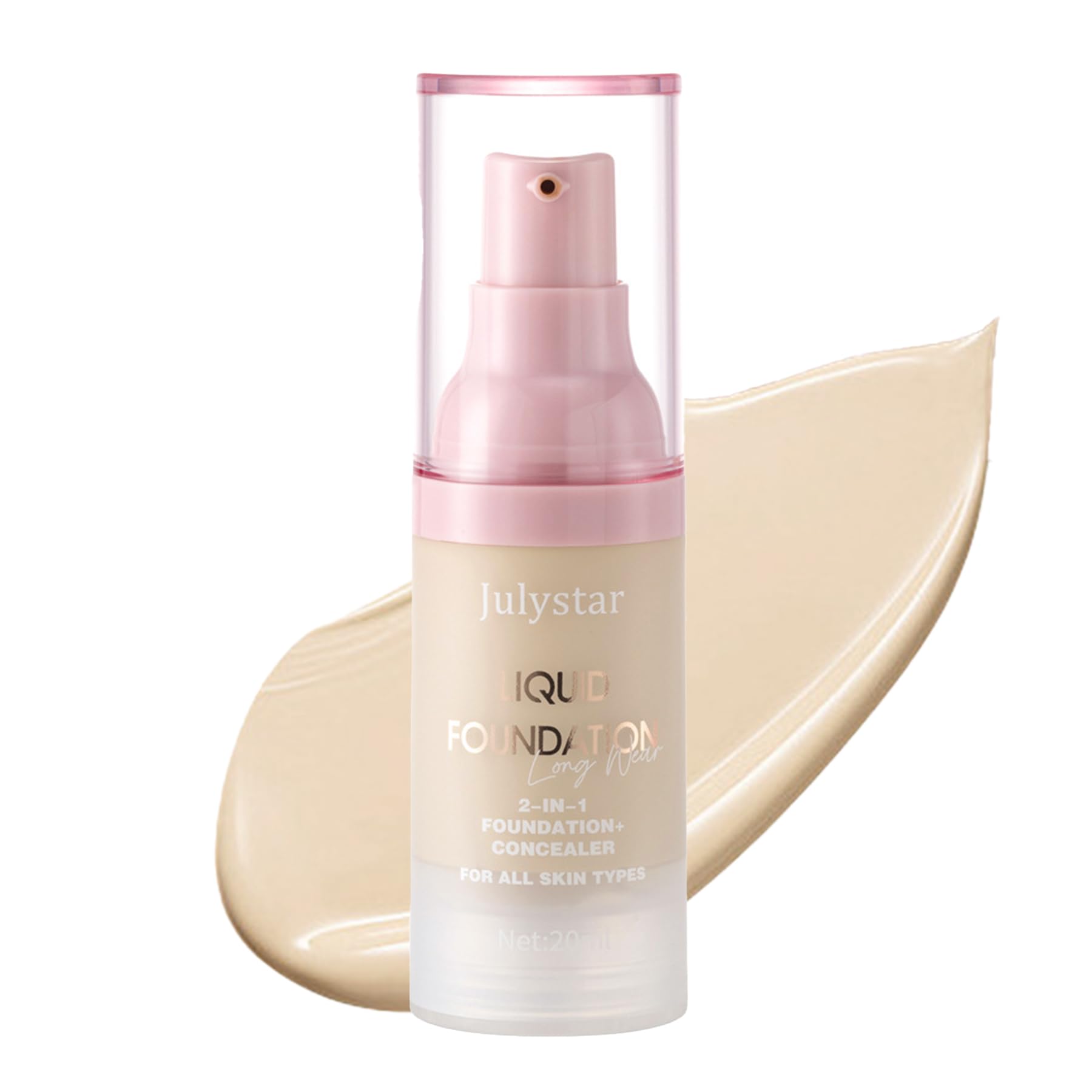 Matte Liquid Foundation, Long-lasting Waterproof 24H Full Coverage Makeup, Hydrating & Lightweight, Conceals Imperfections