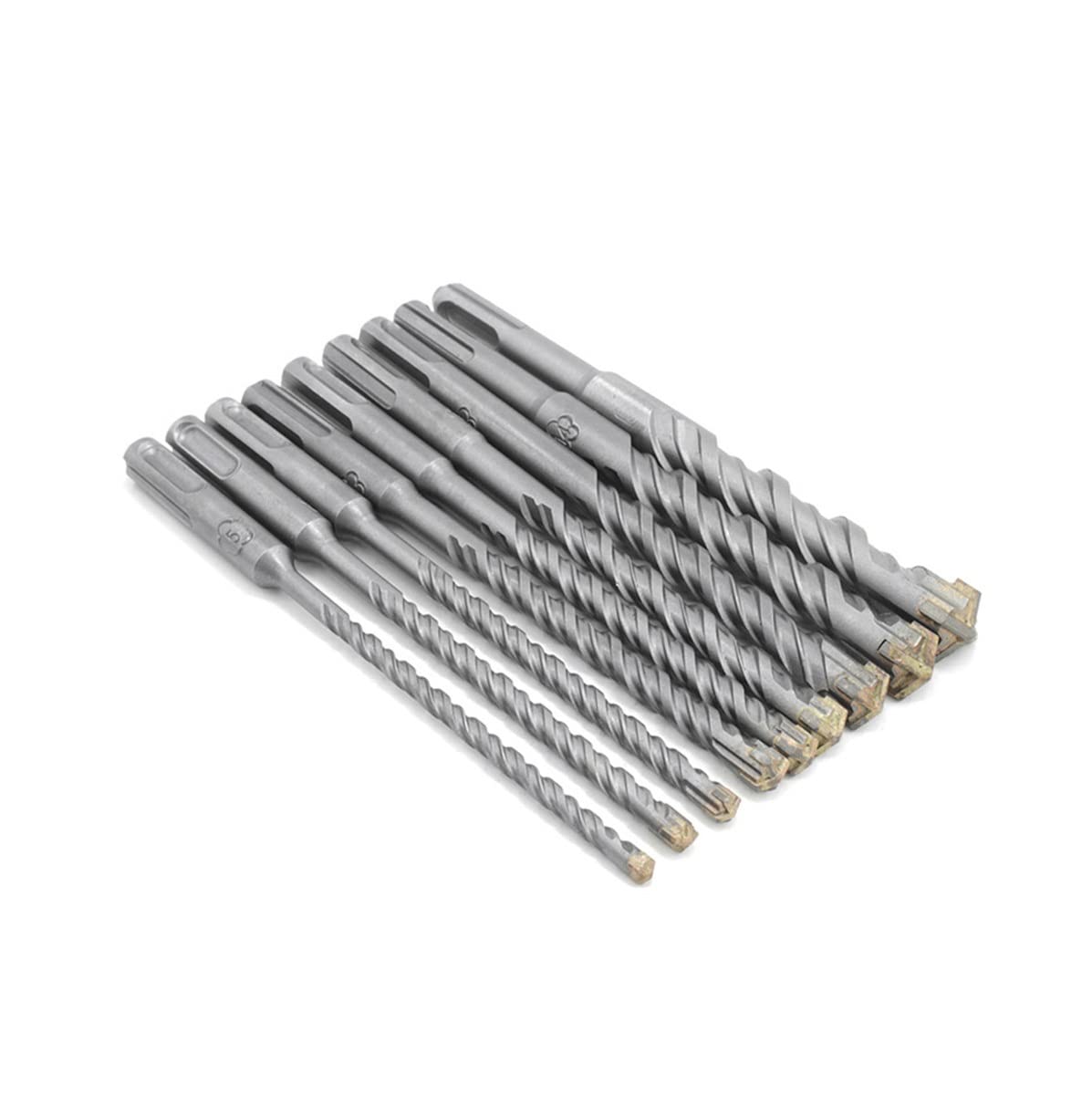 Fresa de Punta 9pcs Cruz martillo eléctrico SDS Plus juego de brocas de 160 mm de hormigón pared de ladrillo bloque de la albañilería sierra de perforación taladros de perforación de 5 mm 6 mm 8 mm Br