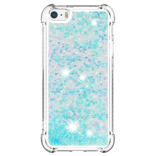 Coque iPhone 5 paillettes flottantes avec silicone souple YB
