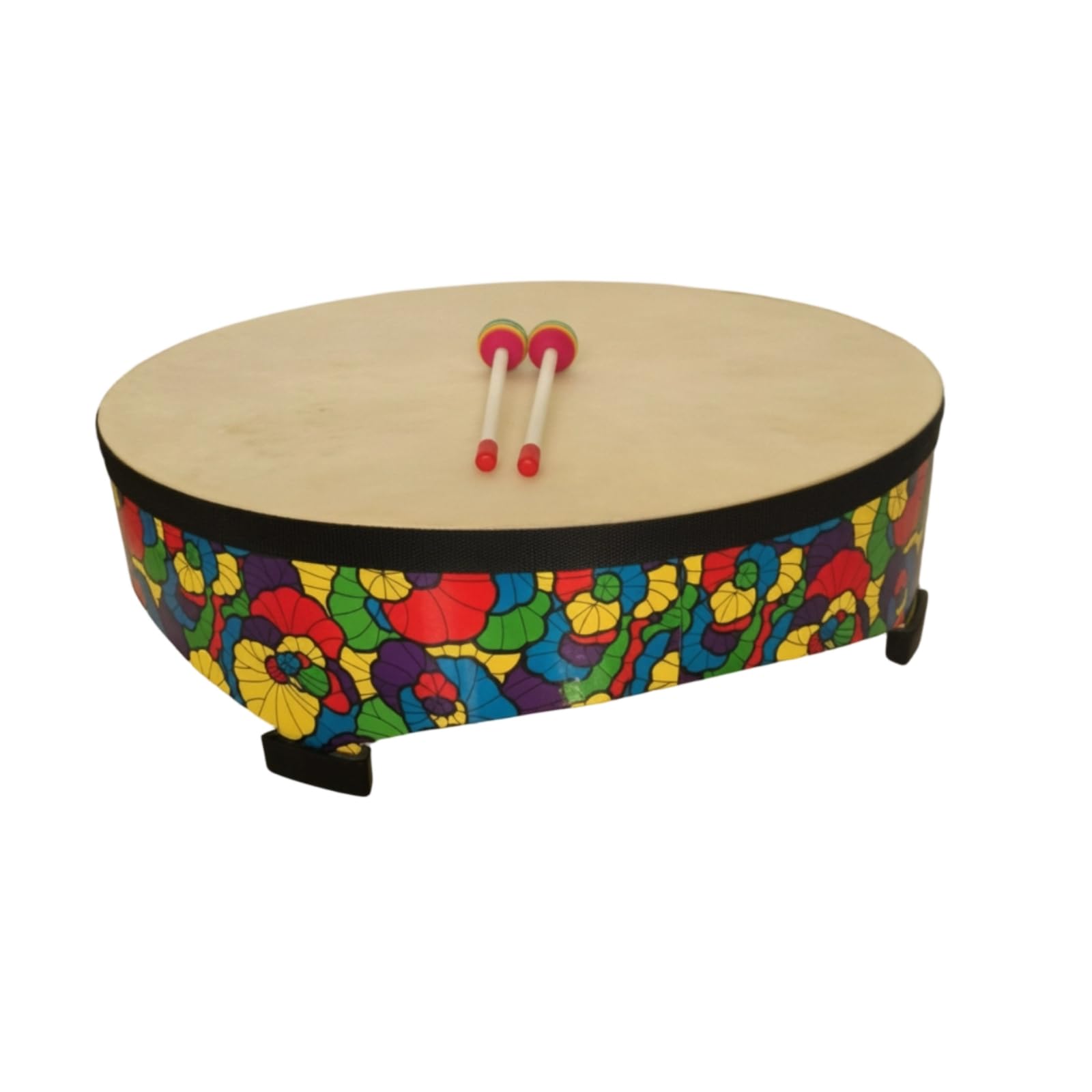 Holztrommel aus Holz Kindertrommel bunt Kinderinstrumente für Kinder, Dhd56a